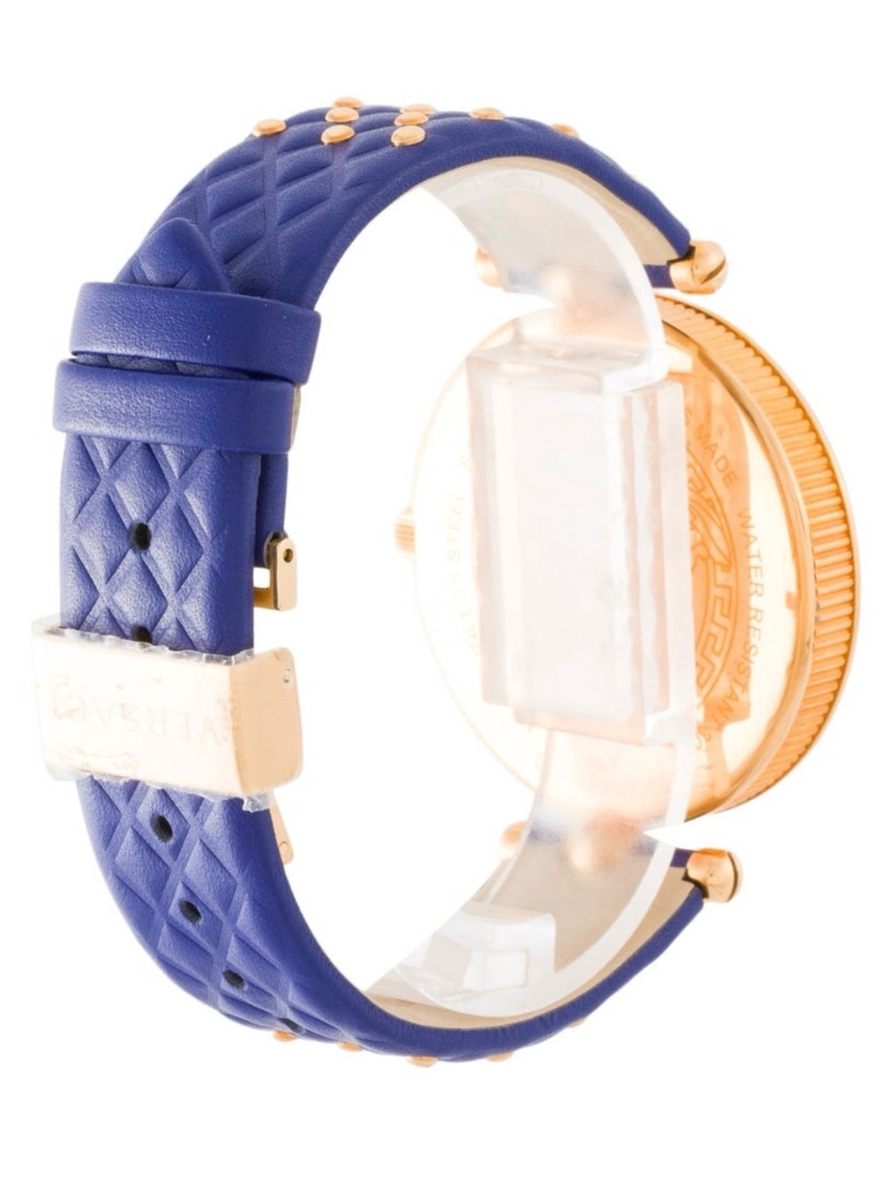 Versace Navy Blue & Gold Medusa-Accent Women's Watch - Picture 3 of 3